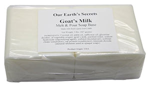 Our Earth's Secrets jabón base con leche de cabra para derretir y verter, 2 lb - Arteztik