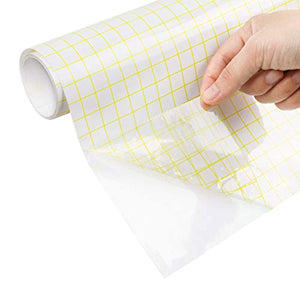 Rollo de papel de transferencia de cuadrícula amarilla, 100.1 x 11.5 ft para vinilo autoadhesivo para tazas, letreros, pegatinas, paredes, puertas y ventanas con tachuela inicial media - Arteztik