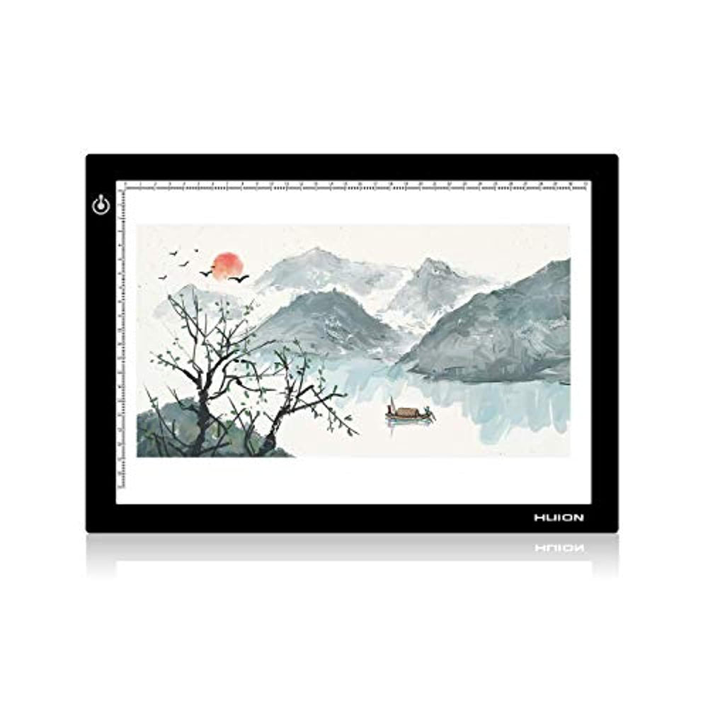 Huion L4S Light Box - Panel de luz ajustable USB de 17,72 pulgadas con 0.197 in de grosor, mesa de luz con 5 papeles A4 y 1 bolsa no tejida de 14,17 pulgadas de largo x 10,63 pulgadas de ancho x 0,2 pulgadas de alto - Arteztik