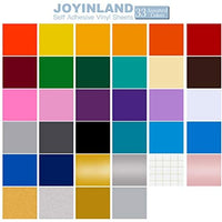 Joyinland - Hojas de vinilo adhesivo permanente con respaldo – 44 hojas de colores surtidos (mate, brillante y metálico), vinilo adhesivo para Cricut y Silhouette Cameo (44 unidades) - Arteztik