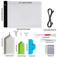 MACTING Kit de almohadilla de luz A4 para pintura de diamante, 11 unidades de bricolaje con pintura de diamante con herramientas de pintura 5D, ideal para bocetos, animación, suministros de arte de pintura de diamante 5D - Arteztik
