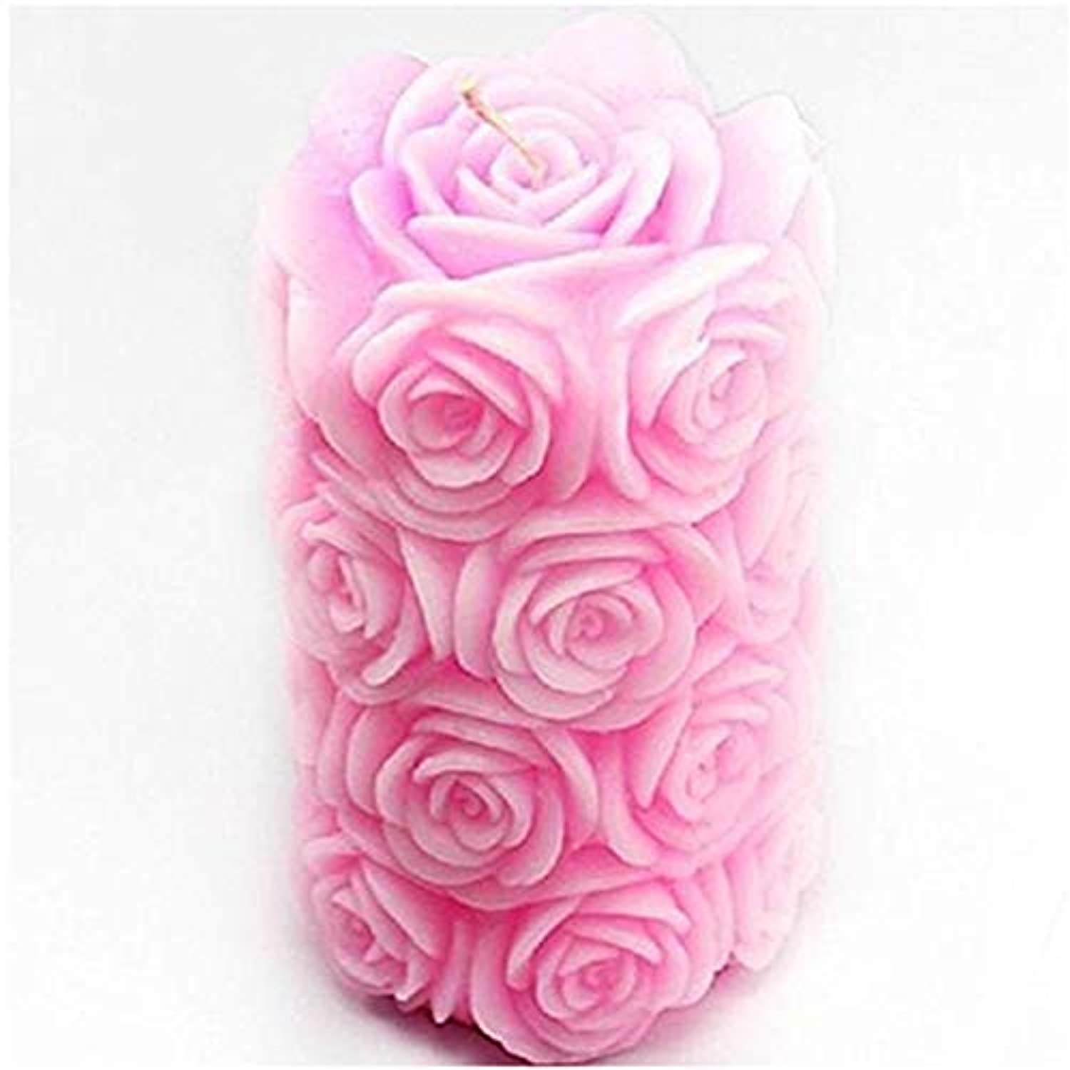 Moldes de vela de ramo de rosas 3D de silicona, moldes de velas de pilar de  flores para hacer velas, moldes para velas, recuerdos de boda, decoración