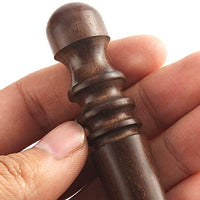 BESTCYC - Juego de 2 herramientas de madera de ébano negro para pulir cuero, madera maciza - Arteztik