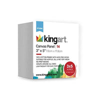 KINGART - Paneles de lienzo (3.0 x 5.0 in, 14 unidades), color blanco - Arteztik
