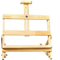 Caballete de estudio de madera de mesa con marco en H de 17 pulgadas de alto – caballete de pintura y exhibición de madera de pino natural, soporta hasta 12 pulgadas, soporte de escritorio resistente - Arteztik