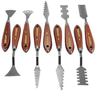 Bestgle - Juego de cuchillos de paleta de acero inoxidable flexible con espátulas para pintura artística y aceites, acrílicos, manualidades, madera y acero inoxidable, M - Arteztik
