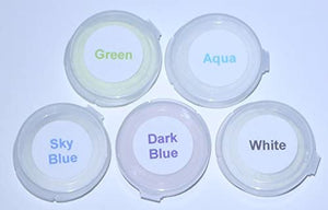 Paquete de 5 polvos de colores con pigmentos que brillan en la noche, de 0,4 oz cada uno o 2,1 oz en total, colores neutros o fluorescentes - Arteztik