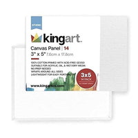 KINGART - Paneles de lienzo (3.0 x 5.0 in, 14 unidades), color blanco - Arteztik

