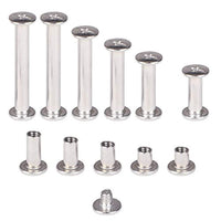 Witlans Chicago - Juego de 90 tornillos para encuadernación, acero inoxidable 304, Phillips, juego de tornillos para encuadernar con tornillos para bricolaje, decoración de cuero, álbumes de fotos, encuadernaciones (9 tamaños) - Arteztik
