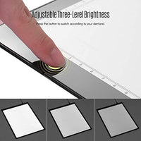 Aibecy FLEIZ A3B - Caja de luz LED (USB, con 3 niveles de brillo ajustable, borde negro, para pintar, trazar, dibujar, ver rayos X) - Arteztik