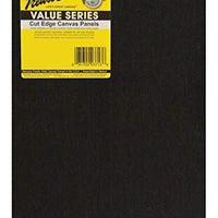 Panel de lona de Fredrix 37221, 2.13 in de altura, 10 in de ancho, 8 in de longitud, 25 unidades, color negro. - Arteztik
