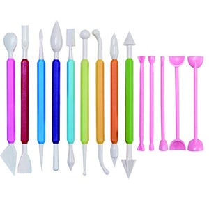 Juego de 10 herramientas de arcilla de plástico, cerámica, para moldear y esculpir (varios colores) - Arteztik