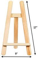 Caballete de madera de pino natural de 16.9 in de alto, soporte de trípode portátil, soporte de mesa, soporte para lienzo de hasta 13.8 in de alto, 2 unidades - Arteztik
