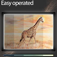 L-APERATURE - Almohadilla de luz LED recargable A4, 5 niveles regulables LED con soporte para pintura de diamante 5D, tatuaje, dibujo, animación, plantillas, negro - Arteztik
