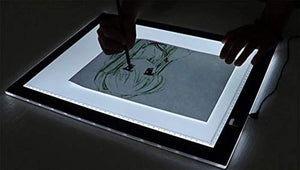 Caja de luz LED portátil ultra delgada rastreador USB cable de alimentación regulable brillo artcraft rastreo de luz de la caja de luz de arte suministros de arte y manualidades, Negro, A3 - Arteztik