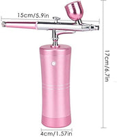 Airbrush Kit, Titoe Portable Handheld Mini Airbrush Compressor Set Kit with Air Brush Spray Gun for Makeup, Cake Decoration, Model Coloring, Manicure, Tattoo, Art Drawing (Pink) - Arteztik
