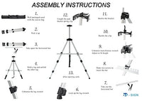 T-SIGN - Caballete de artista reforzado de 66 pulgadas, caballete de metal extrafroso para trípode de aluminio de 53 a 65.4 in, altura ajustable con bolsa portátil para dibujo y visualización de piso/mesa, 2 unidades - Arteztik
