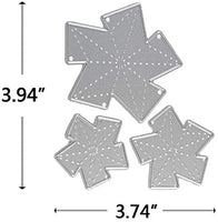 Plantillas de corte de metal para plantillas de troquelado, herramienta de grabación en relieve para álbumes de papel, tarjetas, álbumes de recortes, manualidades, troqueles grabados (estrellas) - Arteztik
