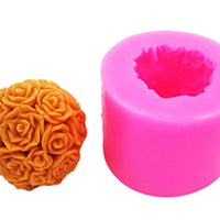 longzang Ball Rose s0245 silicona Vela Moldes Jabón Molde Craft Moldes Bricolaje - Arteztik