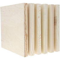 Paneles de madera para pintar, lienzo de madera (10 x 10 pulgadas, 6 unidades) - Arteztik
