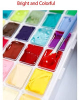 YaToy Gouache Paints Set 24 Colores 1.0 fl oz Jelly Cup— Kit de pinturas impermeables para tela - Arteztik
