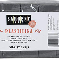 Sargent Art Plastilina arcilla de modelado, 5 libras, color gris - Arteztik