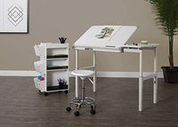 Mesa de trabajo Studio Designs Graphix II. Escritorio de 53.75 x 31.25 x 27-38.75 pulgadas (ancho x diámetro x altura), blanco/gris 10210 - Arteztik
