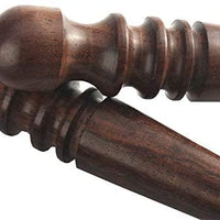 BESTCYC - Juego de 2 herramientas de madera de ébano negro para pulir cuero, madera maciza - Arteztik