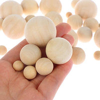 Bolas de madera redondas para manualidades, tamaño 25, 30, 35 y 1.575 in (0.984 in) - Arteztik
