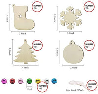 50 adornos de madera sin terminar para decoración navideña y manualidades, 10 estilos de madera sin terminar para decoración de Navidad y manualidades - Arteztik
