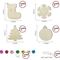 50 adornos de madera sin terminar para decoración navideña y manualidades, 10 estilos de madera sin terminar para decoración de Navidad y manualidades - Arteztik