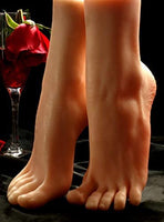1 par de sandalias de silicona para mujer, tamaño real, para exhibición de pies, con clavo rosa - Arteztik
