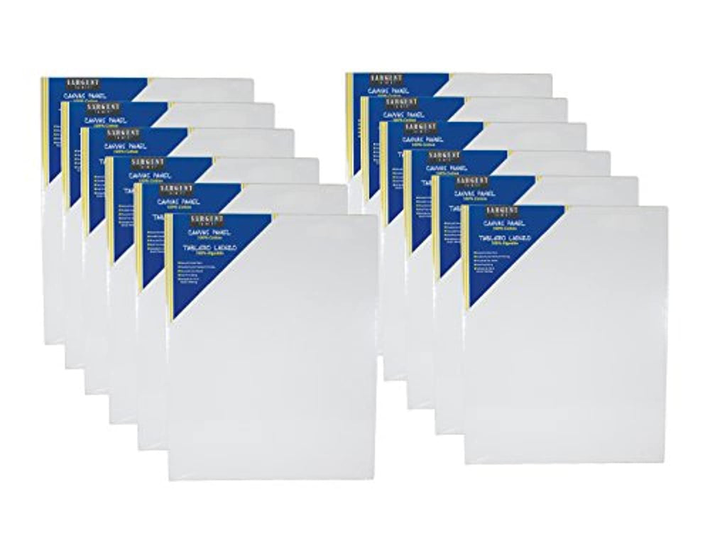 Sargent Art 8 x 10 inch lona panels-acrylic & Oil Paints 90 – 3022 12 Pack, 8 x 10