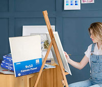 Zacklla Painting Canvas Panels Multi Pack, 8x8", 8x10", 10x10", 9x12" Set de 48, Canvas Boards for Painting - Arteztik
