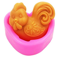 longzang Zodiac Rooster s0240 Craft Art silicona jabón molde Craft Moldes Bricolaje hecho a mano jabón moldes - Arteztik