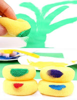 Flunyina - 24 esponjas aplicadoras de pintura, pinceles para herramientas de arte y manualidades para niños en edad preescolar - Arteztik
