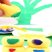 Flunyina - 24 esponjas aplicadoras de pintura, pinceles para herramientas de arte y manualidades para niños en edad preescolar - Arteztik