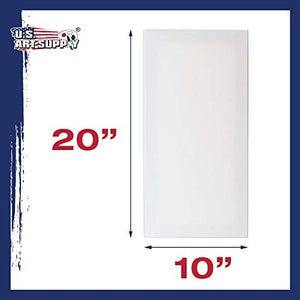 US Art suministro gratuito 14 x 18 inch ácido calidad profesional Perfil lona 6-Pack – 3/4 12 onza PRIMED Gesso – (1 Full Caso de 6 Individuales Lienzos) - Arteztik