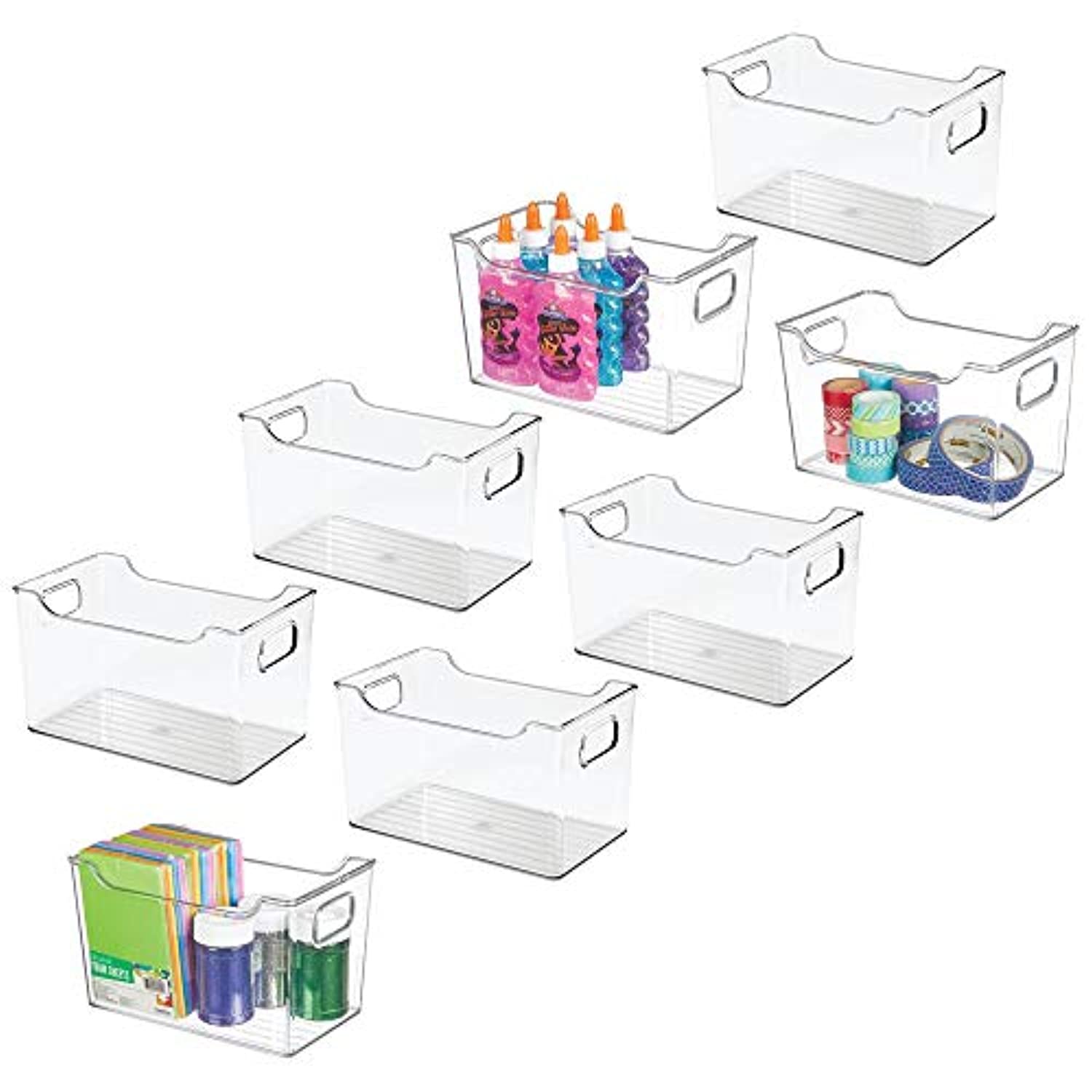 Cubo Organizador De Plástico Portátil Para Manualidades Con Asa