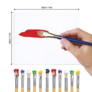 Paneles de lona – Paquete de 9 tablas de lienzo de 0.118 in de grosor para pintura al óleo y acrílica, 100% algodón - Arteztik