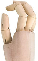 HSOMiD - Figura de mano de madera flexible para hombre, modelo de mano derecha, modelo de mano derecha, para dibujo de dibujo, pintura en casa, oficina, escritorio (12.0 in) - Arteztik
