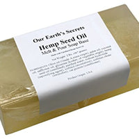 Semilla de cáñamo - 2 libras de base de jabón para derretir y verter - Our Earth 's Secrets - Arteztik