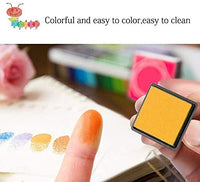 Almohadilla de tinta para huellas dactilares para niños, almohadillas de tinta de arcoíris para manualidades, sellos de goma para pareja, color de bricolaje, regalo para niños y niñas (paquete de 20) (B) - Arteztik
