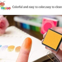 Almohadilla de tinta para huellas dactilares para niños, almohadillas de tinta de arcoíris para manualidades, sellos de goma para pareja, color de bricolaje, regalo para niños y niñas (paquete de 20) (B) - Arteztik