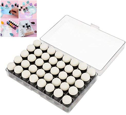 Finger Daubers, 40pcs/Set de Esponja de Dedo Daubers Conjunto de Pintura Esponjas de Dedo con Caja de Almacenamiento para Adultos Niños Estudiantes de Pintura de Tiza Estampado de Tinta de Artesanía de la Tarjeta de Fabricación - Arteztik