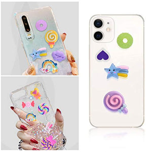 Dijes mixtos de limo con alfileres para el pelo, Kawaii Candy Sweets Lollipop, varios adornos de resina con parte trasera plana, suministros para manualidades, álbumes de recortes, decoración de clip de pelo - Arteztik