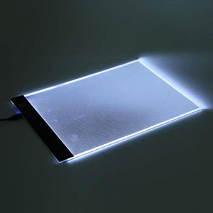 Caja de luz LED A4 para rastrear la placa USB de alimentación regulable brillo portátil LED artcraft rastreo ultra delgada almohadilla de luz de mesa para artistas dibujando bocetos cómics Stencilling Tatoo, 1# - Arteztik