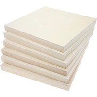 Paneles de madera para pintar, lienzo de madera (10 x 10 pulgadas, 6 unidades) - Arteztik
