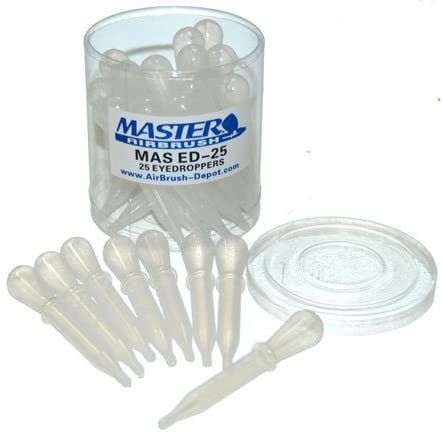 Master Airbrush marca eyedroppers 25 de pipeta de transferencia de líquido y el aerógrafo para pintura - Arteztik