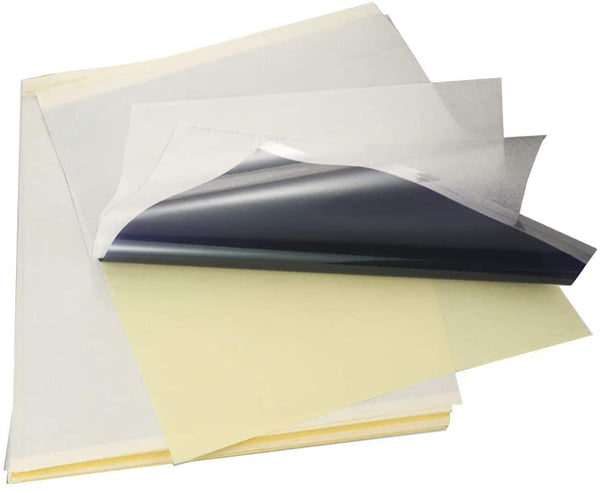 GSHLLO - 10 plantillas de papel de transferencia de tatuajes de 4 capas, papel de calco, accesorios para suministros de tatuajes - Arteztik